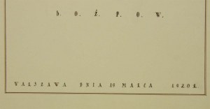 Laurka imieninowa wykonana dla Józefa Piłsudskiego od członków POW, 19 marca 1920r.