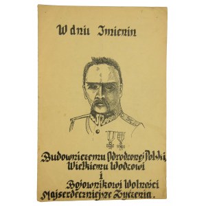 Józef Piłsudski, laurka imieninowa