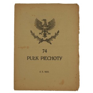 74 pułk piechoty- jednodniówka 1925r