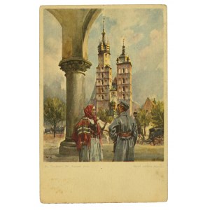 Patriotische Postkarte aus dem Jahr 1919 - Gute Besserung Maryś!