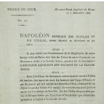 Napoleon's daily order to soldiers on December 2, 1806 in Poznan