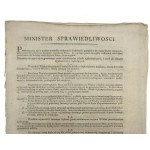 Notice on changes in the law, Duchy of Warsaw, 1808r