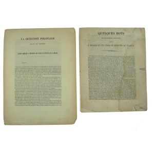 Two leaflets Paris, 1840 and 1846 - aid to Poland