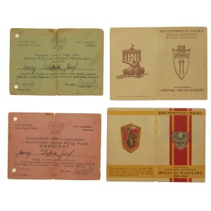 Cztery dokumenty podoficera z lat 1945 - 1946
