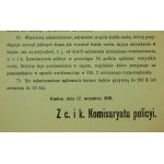 Police notice - duty to report, Kielce, 1916r