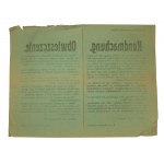 Obwieszczenie ck w sprawie sabotażu linii kolejowych, Kielce, 1917r