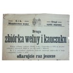 Announcement from the Ministry of War - collection of cloth, 1916r