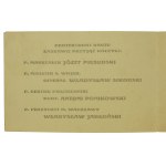 Einladung zu einem Ball unter der Schirmherrschaft von J. Pilsudski, 1924, Königliches Schloss
