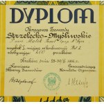 Dyplom zawody strzeleckie Związku Strzeleckiego, Kraków, 1935r