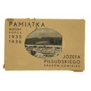 Pamiątka budowy Kopca J. Piłsudskiego Kraków Sowiniec -Zestaw 6 pocztówek