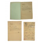 Zestaw trzech dokumentów rodzinnych, Stryj 1937 - 1942r
