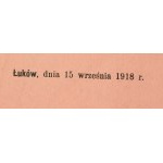 List gończy niem. gubernatora wojskowego, Łuków, 1918 r.