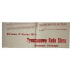 Proklamation zur Gründung des Provisorischen Staatsrats des Königreichs Polen, 1917.