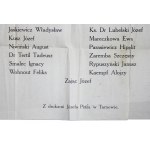 Afisz -program uroczystości - rocznica utworzenia Legionów Polskich, Tarnów, 1915r