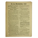 Leaflet from the period of the plebiscite in Upper Silesia in 1921