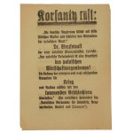 Korfanty cries out - German leaflet plebiscite in Upper Silesia in 1921.