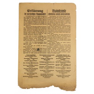 Deutsches Flugblatt aus der Zeit des oberschlesischen Plebiszits 1921