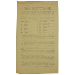 Leaflet from 1923-registration of conscripts, Pulawy