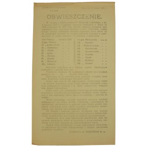 Afisz z 1923r -rejestracja poborowych, Puławy