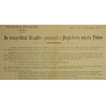 Afisz- odezwa starosty, rejestracja poborowych, 1923r Puławy