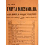 Afisz- ceny maksymalne produktów, Stryj, 1917rr