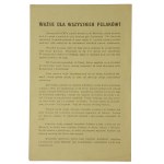Wichtig für alle Polen - Flugblatt für Repatriierte, 1945