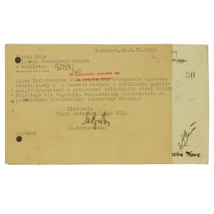 PCK war loss registration documents, 1939.