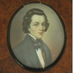 Frederic Chopin, portrait, miniature. 19th century