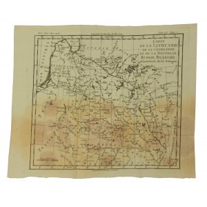 Lithuania, Courland and Belarus, 18th/19th century map