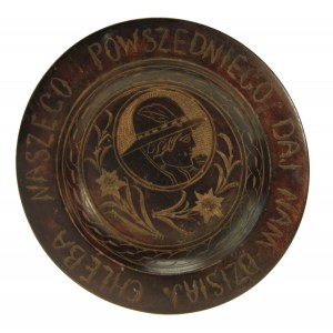 Dekoracyjny talerz pamiątkowy z okresu II RP