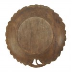 Wooden decorative plate with crowned eagle