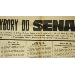Großes Plakat - Senatswahlen von 1928