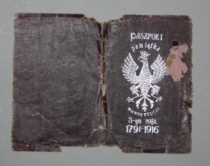 Paszport pamiątka Konstytucji 3 Maja 1791- 1916