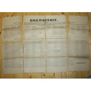 Afisz - lista wyborcza kandydatów do sejmu Wierzbnik 1930r