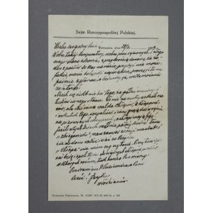Brief von Jozef Lojko MP, 28. Februar 1929