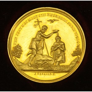 Taufmedaille von Maria Wladyslawa Kronenberg, Warschau 1882. gold.