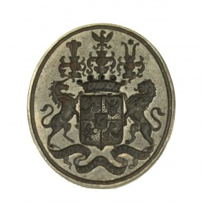 Siegel mit dem Wappen der Freiherren von Rotschild 19. Jahrhundert.