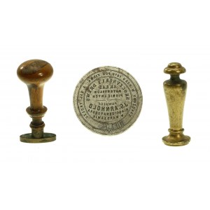 Set of three stamps of the firm of Skoczynski and Drews, Warsaw 19th century