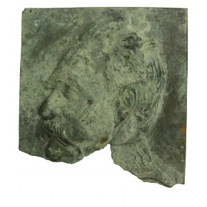 Joseph Pilsudski, a plaque from the rubble