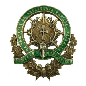 Odznaka myśliwska od Prezydenta Mościckiego - Spała 1930r.