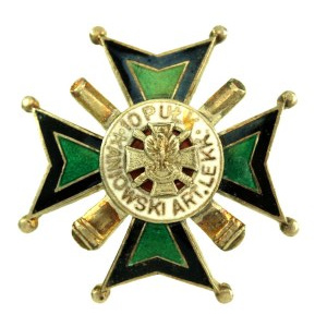 Badge of the 10th Light Artillery Regiment, miniature