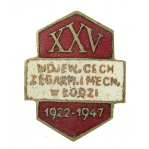 Odznaka Wojewódzki Cech Zegarmistrzów i Mechaników w Łodzi 1922 - 1947