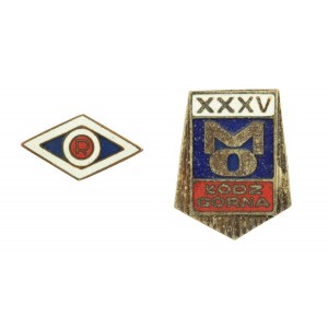 Two badges related to the Citizens' Militia from the communist period