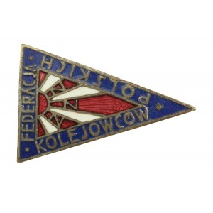 Badge of the Federation of Polish Railway Workers, II RP