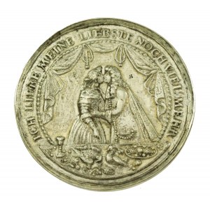 Medal zaślubinowy, srebro, XVII/XVIII w