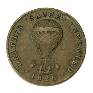 Medal, brąz, Londyn, 1826 wizerunek balonu