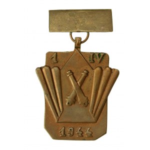 Odznaka honorowa JW 1609. Skrzyżowane lufy armatnie z datą 1 IV 1944