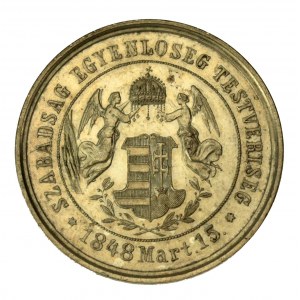 Medal srebrny, Węgry. 1874r, 25 rocznica wydarzeń w m. Arad