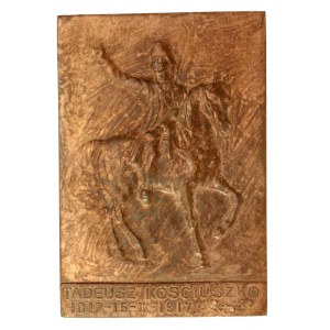 Gedenktafel für Tadeusz Kościuszko 1817-15- X - 1917, Bronze, 1917r, Medailleur W. Gruberski
