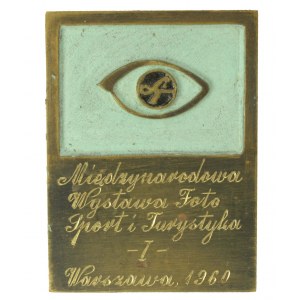 Plakieta - Międzynarodowa Wystawa Foto Sport i Turystyka Warszawa, 1960